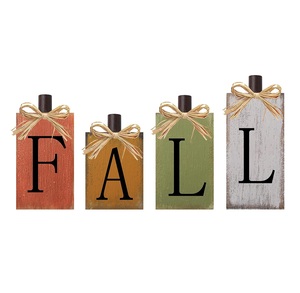 Fall Decorations for Home Thanksgiving <b>Signs</b> for Home Decor Fall <b>Wooden</b> Table Sign Vintage Farmhouse Fall Block Sign - Product Image 1