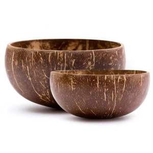 Bols en noix de coco naturelle du Vietnam sculptés à la main pour l'exportation - Product Image 1