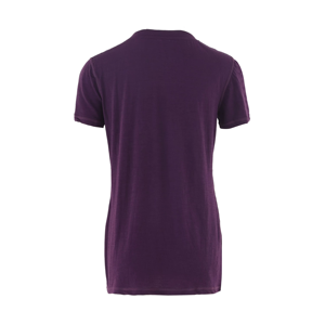 Camiseta Corta Personalizada de Color Morado Oscuro para Mujer, Cuello en V, Manga Corta, Algodón, Corte Holgado Informal, Lisa, OEM, ODM, Venta al Por Mayor - Product Image 2