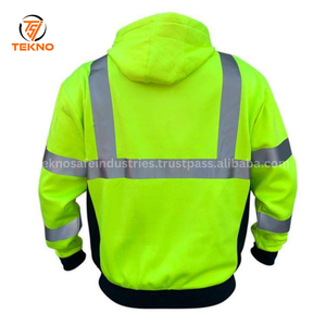 Ropa de trabajo de alta visibilidad, chaqueta de seguridad, sudaderas con capucha de invierno, ropa de seguridad de moda para hombres, ropa protectora de trabajo de alta visibilidad, servicio OEM - Product Image 3