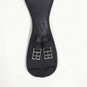 Sangle en cuir noir de qualité supérieure avec boucle à rouleau en acier inoxydable rembourré doux vente entière produit d'équitation équestre - Product Image 2