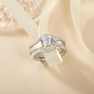 ชุดแหวนหมั้นแบบเปลี่ยนได้ Jeulia Classic - แหวนเงินแท้ทรงกลม ดีไซน์หรูหรา - Product Image 6