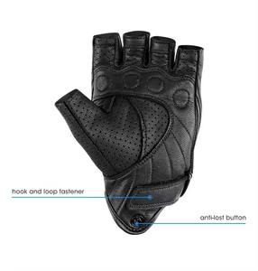 Guantes de moto de cuero genuino de gama alta unisex logotipo personalizado/diseño moto carreras pantalla táctil compatible con deportes - Product Image 3