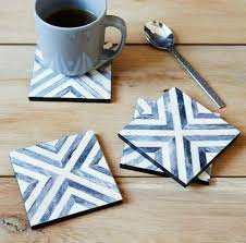 ที่รองแก้วทรงกลมแบบฝังลายไม้ประกบกันสุดสร้างสรรค์สำหรับเครื่องดื่มในบาร์ที่บ้าน - Product Image 2