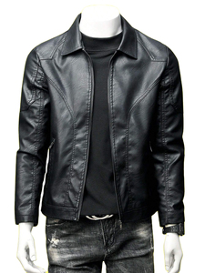 Meilleures ventes, manteau d'hiver en cuir mince pour hommes, blazer avec design personnalisé, manteau de finition en fourrure de mouton et vêtements de gros respirants - Product Image 4