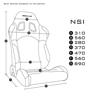 Asiento de Coche de Carreras Modificado con Tela NSI, Elección Popular, con Buen Soporte para Hombros y Espalda Baja - Product Image 3