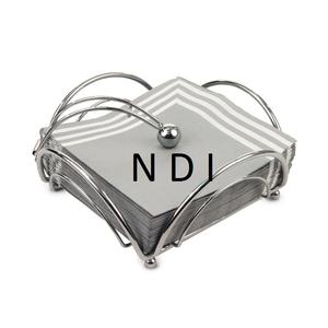 Best Selling <b>Black</b> Finishing Metal <b>Tissue</b> Container Square Shape Napkin <b>Paper</b> Storage Case For Luxury Table Top Centerpieces Use - Product Image 3