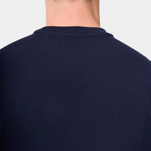 Alta calidad por encargo 100% algodón de gran tamaño cuello redondo personalizado bordado Logo Color sólido ligero verano camiseta para hombres - Product Image 5