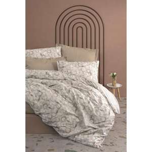 Ensemble housse de couette double Minimal Collection boîte en coton en Moil Beige - Product Image 1