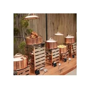 Hotel Supplies Decorative <b>Server</b> <b>Buffet</b> <b>Warmer</b> Display Catering Dish <b>Food</b> Chafing Dish Round Shape Serving Dishes - Product Image 1