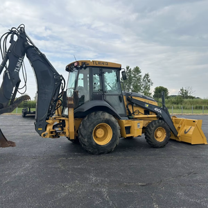 Johnn Deerre 410L Retroexcavadora delantera y trasera Aux hidráulica Cabina con calor y CA 4x4, Extendahoe hidráulico Thumb, 24 cucharón - Product Image 5