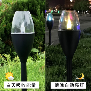 Nouveau style solaire extérieur jardin pelouse LED <span class=keywords><strong>bougie</strong></span> réverbère jardin insérer verre à vin paysage jardin mur lumières solaires - Product Image 3