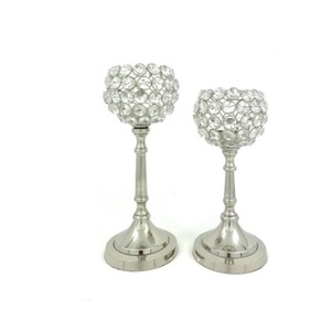 Bougeoir en cristal doré de nouveau design Pièce maîtresse de table en métal Mariages Cristal de Pâques Artisanat Faveurs de mariage Décoratif - Product Image 2