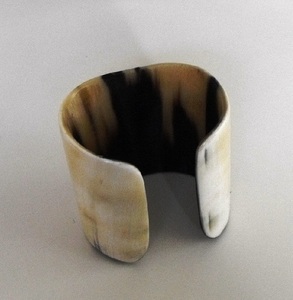 Sourced Buffalo Horn <b>Bangle</b> <b>Bracelet</b> Horn With Black Item by Indian Artisans Buffalo Horn Cufflinks and <b>Bracelet</b> Made in India - Product Image 1