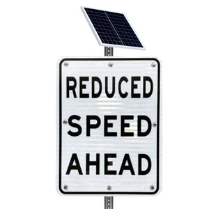 Panneaux <span class=keywords><strong>de</strong></span> signalisation réfléchissants en aluminium personnalisés Panneaux solaires à LED pour la <span class=keywords><strong>sécurité</strong></span> <span class=keywords><strong>routière</strong></span> à vitesse réduite - Product Image 1