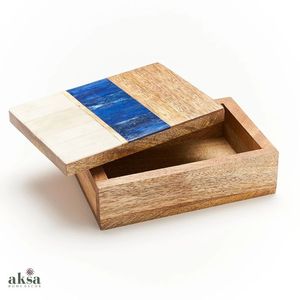 Joyeros de madera y resina hechos a mano de alta calidad, arte tradicional, decoración decorativa para el hogar para regalos de vacaciones con logotipo personalizado - Product Image 3