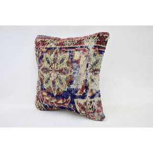 Multicolor <b>Bohemian</b> Kantha Wool Pillow 12x12 Inch Woven Embroidered Vintage Square Print Pattern Portable for <b>Bedding</b> Floor Use - Product Image 3