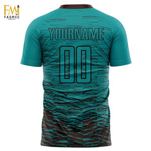 Maillot de football à séchage rapide avec nom personnalisé imprimé maillot de football vert et noir - Product Image 3