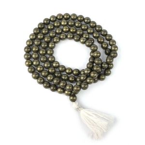 Stone Mala Pyrite Beads Healing Natural Mala Crystal Necklace Beads 108 Natural Gemstone Crystal Mala Wholesalers - Product Image 5