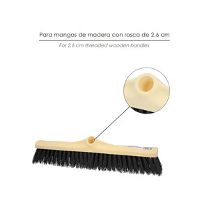 Industrial Sweeping Brush with Rigid PVC Bristles. Polypropylene Handle, 50 cm. (Handle Not Included) - Product Image 4