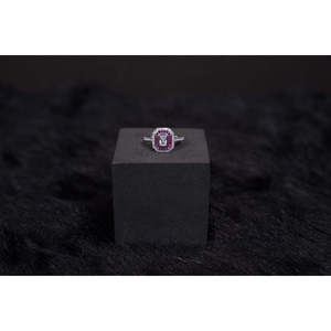 NOVAMART Fine SILVERINGS 925 STERLING ROYAL RUBY <b>SILVER</b> <b>RING</b> 10K Gold Men's Romantic Gemstone Engagement <b>Emerald</b> Cut Diamond Pla - Product Image 3