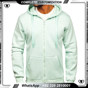 Personnalisable Heavyweight Relaxed Fit Full Zip Hoodie Casual Fleece Embroidered Techniques Solid Color Oversize Design for Winter - Product Image 4
