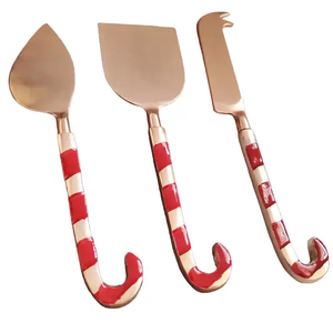 Ensemble d'outils de fromage de couleur or et argent de conception de luxe pour la table ensemble d'épandeur de fromage à motif Rose de qualité supérieure - Product Image 2