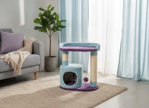คอนโดแมว Skyline Oasis Eco Jute Classic แข็งแรง ทนทาน 3 ชั้น สีสันทันสมัย บรรจุในกล่อง - Product Image 5