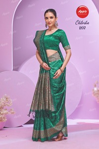 Madhubani ชุดส่าหรีผ้าไหมผ้าฝ้ายพิมพ์ลายดอกไม้หรูหราเสื้อผ้าพื้นเมืองทำมือแสนสวยแบบดั้งเดิมผ้าคอตตอนใส่สบายสำหรับเทศกาล - Product Image 6