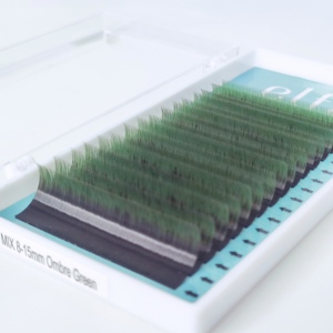 High Quality 16-Row Ombre Colored Individual Faux <b>Mink</b> Lashes Natural Long False <b>Eyelash</b> <b>Extensions</b> Tray Vietnam Box Packaging - Product Image 3