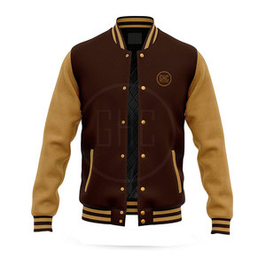 Venta al por mayor de chaqueta de invierno de los hombres de tamaño personalizado con cuello alto estilo Letterman para uso al aire libre - Product Image 1