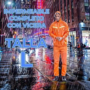 Impermeabile a 2 Pezzi con Visiera Fluorescente - Product Image 4