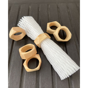 Anneaux de serviette en bois fabriqués à la main de haute qualité porte-serviettes en bois naturel de première qualité pour les fêtes de décoration de Table à manger de ferme - Product Image 4