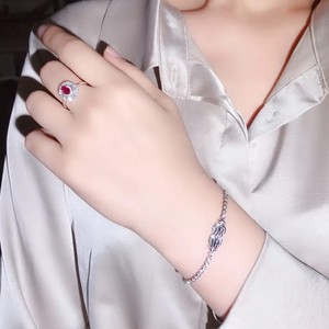 กำไลข้อมือและกำไลเงินแท้ 925 ประดับมอสซาไนต์ สไตล์เทนนิส ฮิปฮอป สำหรับงานแต่งงาน กำไลข้อมือและกำไลมอสซาไนต์สำหรับผู้หญิง - Product Image 3