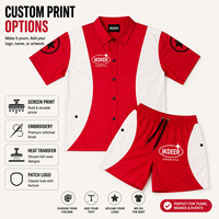Ensemble court décontracté d'été IKDEER avec logo personnalisé, nouveau design, sérigraphié, deux pièces, short et t-shirt, contraste de couleurs, nylon