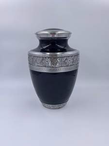 Brass Silver And <b>Cream</b> Tasty Brushstrokes Adult Ashes Cremation Urns Weighted Urn Funeral Memorial - Product Image 2