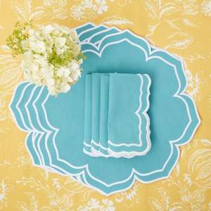 Mantel individual de mesa de lino de estilo étnico bordado perfecto para la decoración de la Mesa de eventos festivos culturales - Product Image 6