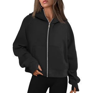 Sudaderas con cremallera para mujer 2026 Venta al por mayor OEM Logotipo personalizado Algodón Polar Moda Slim Fit Ropa deportiva con estilo Streetwear Etiqueta privada - Product Image 1