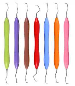 Détartreurs dentaires enduits de silicone 10 pièces Instruments de remplissage manuels avec boîte Produits chirurgicaux pour la dentisterie - Product Image 4