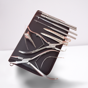 Juego de herramientas para extensiones de cabello atadas a mano con aguja, pinzas profesionales para el cabello, juego de herramientas para extensiones de cabello y cuentas, alicates con estuche - Product Image 3