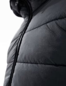 Chaqueta acolchada unisex para otoño, gruesa, impermeable, tela Softshell, cuello con capucha, estilo informal, cierre de cremallera, tecnología cortavientos - Product Image 3