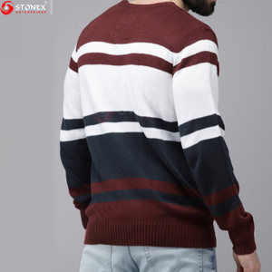 Nouveau dernier chandails pour hommes personnalisés Anti-rides décontracté mode col rond pull manches longues saison d'hiver respirant 100% - Product Image 3