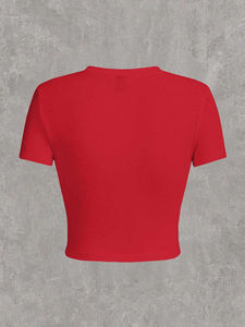 Crop Tops de Algodón para Mujer al por Mayor, con Logotipo Personalizado, Sexy, Casual, Cortos, Transpirables, de Secado Rápido, Color Personalizado - Product Image 6