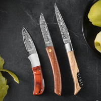 Couteau pliant à pointe tombante en acier Damas, personnalisable en gros, service OEM/ODM - Haute performance, multifonctionnel, pour la chasse en extérieur