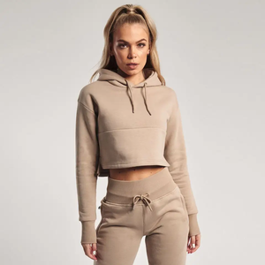 Chándal de mujer con logotipo personalizado tendencia chándal Top recortado fabricante pakistaní de alta calidad para mujer - Product Image 6