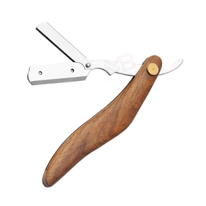 Rasoir droit professionnel en acier inoxydable durable à lame unique, pliable, avec logo personnalisé pour le rasage du corps et de la barbe des hommes - Product Image 6