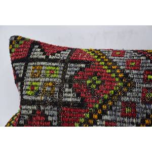 Coussin de traversin amovible et lavable en laine multicolore Kilim Vintage Leaves Luxury Woven Eco-Friendly Non-Slip 12x48 Decorative - Product Image 2