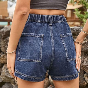 Ropa de calle, pantalones cortos vaqueros éxito de ventas, venta al por mayor, pantalones vaqueros cortos para mujer de talla personalizada, pantalones vaqueros cortos económicos para mujer - Product Image 3