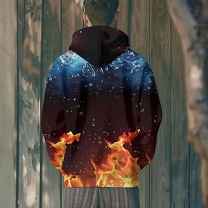 เสื้อฮู้ดดี้สีดำล้วนสำหรับผู้ชายขายส่ง และเสื้อสเวตเชิ้ตแบบ sublimation เสื้อฮู้ดดี้เปล่า unisex สำหรับพิมพ์ลายทั่วตัว เสื้อฮู้ดดี้แบบสั่งทำพิเศษ - Product Image 3