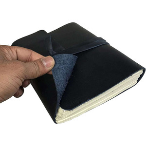 Journal de fitness en cuir pleine fleur fait main personnalisé, reliure rigide cousue à la main, cadeau unique pour les voyages, le bureau, utilisation unique - Product Image 2